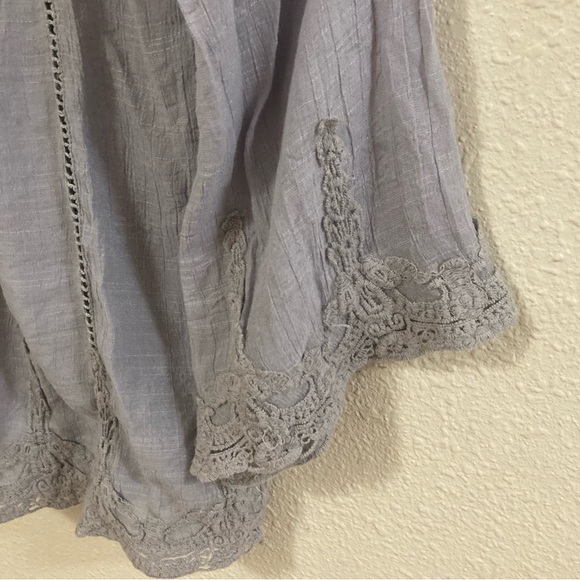 Solitaire Women’s Top Blouse Lavender Lace Flared Sleeve Pleated 3/4 Sleeve S - Picture 16 of 16